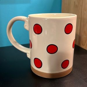 MSRF Design Studio Red Polka Dot Ceramic Mug